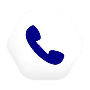 a phone icon with a blue circle in the middle png